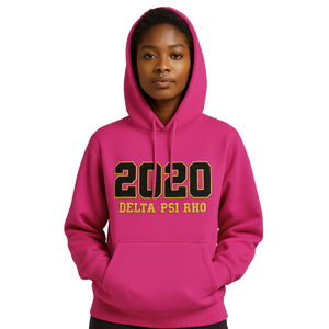 Coton Poly Rose Delta Psi Rho Sorority Pull À Capuche Année Fondateur 2020 Greek Life Apparel Doux Confortable Casual Wear - Product Image 1