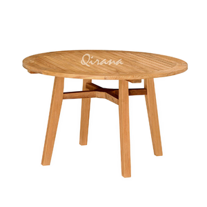 Table basse ronde Design moderne 120 cm en bois de teck de haute qualité - Product Image 3