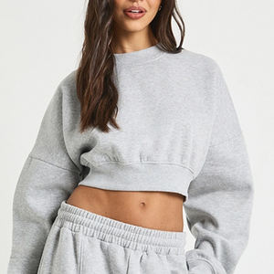 Ensemble de survêtement pour femmes de haute qualité avec manches longues, prix de gros pour les commandes en gros, couleur unie/poche cargo - Product Image 4