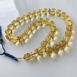 Perles de prière en ambre de couleur jaune clair, Tesbih en ambre - Product Image 5