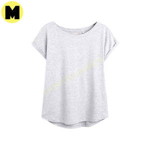 Camisetas de Manga Corta con Cuello Alto para Mujer, de Alta Calidad, Impresión Personalizada en Serigrafía, Transpirables, de Algodón, Estilo Casual - Product Image 4