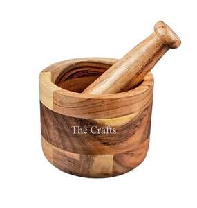 Morter y mortero de madera de la mejor calidad con vajilla de trabajo pintada a mano Imam Dasta a precios razonables - Product Image 6