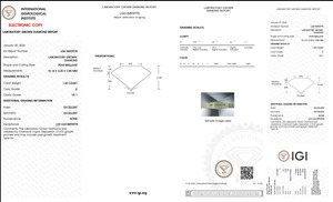 1.50 ct Poire Cut Lab-Grown Diamond IGI Certified E Color VS1 Clarity Lab-Stone - Product Image 5