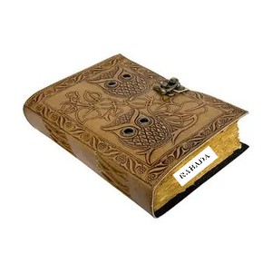Leather <b>Journal</b> Owl Emboss With Black Stone Eye <b>Journal</b> Leather Notebook 220 Pages Handmade Deckle Edge Paper <b>Journal</b> Leather - Product Image 6