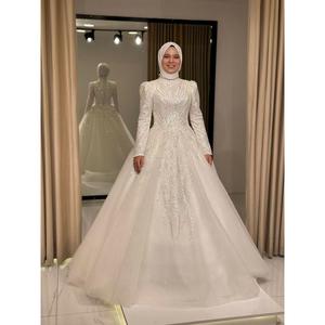 Abito da sposa Hijab nuova stagione completamente ricamato donna Yıldızlar 1353T - Product Image 4