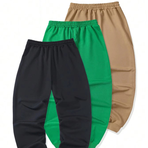 Pantalon de jogging en polaire de haute qualité pour hommes, nouveau style de vêtements de rue en coton polyester de couleur unie, vêtements de sport imprimés unisexes d'été - Product Image 1