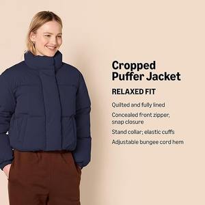 Veste matelassée tendance pour femmes Manteau court d'hiver décontracté pour femmes Veste matelassée élégante Manteau chaud en duvet pour l'hiver - Product Image 5