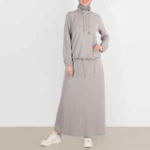 Fast Dispatch Wholesale Regular Fit Comfortable Islamic Abaya Sports <b>Suits</b> Muslim Tracksuits Embroidery for Women 2-Piece Quick - Product Image 1