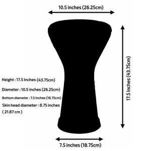 Gawharet El Fan 17,5 pouces, arche verte professionnelle, perle égyptienne, doumbek darbuka - Product Image 4