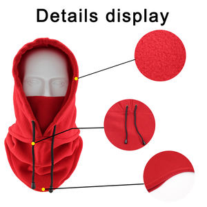 Balaclava en polaire promotionnelle coupe-vent douce de couleur unie pour le cyclisme, balaclava pour garder au chaud en hiver - Product Image 2