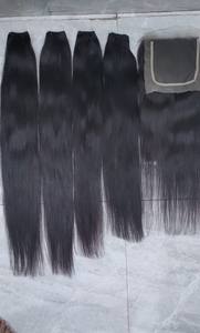 Cheveux de temple personnalisables 8-30 pouces longueur étirée lâche indien Remy extensions de trame de cheveux humains perruque de cheveux bruts du temple - Product Image 5