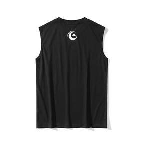 Camiseta sin mangas de gimnasio informal para hombre, chaleco deportivo de algodón con estampado 3D transpirable, decoración bordada - Product Image 3