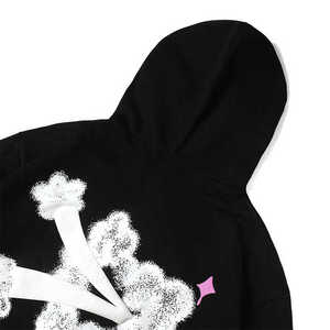 Sweat à capuche zippé imprimé bouffant 3D personnalisé cornes en molleton de coton brodé col à capuche en relief Offre Spéciale vêtements d'hiver numériques - Product Image 4