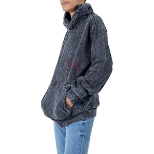 Sudadera con Capucha para Hombre, Estilo Acid Wash, con Logotipo Personalizado Bordado, Felpa Francesa de Algodón, para Otoño, Anti-Pilling, Estilo Urbano - Product Image 3