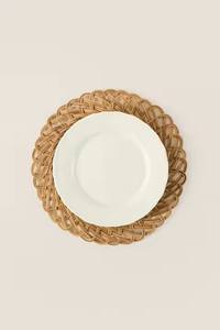<b>Table</b> <b>Top</b> Rattan Charger Plates Mat/charger Plates <b>Wedding</b> <b>Decoration</b>/plate Mat Dining <b>Table</b> retangular shape whitewash colour - Product Image 2