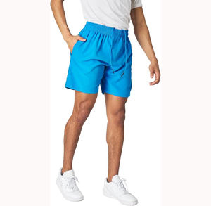 Pantalones cortos deportivos informales para hombre, ropa deportiva de poliéster de verano, secado rápido, cintura media, patrón sólido, teñido liso con forro triangular - Product Image 5