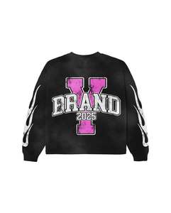 Ensemble deux pièces de t-shirts et de shorts graphiques avec impression de logo personnalisée, ensemble d'été de chemises et de shorts de 2 pièces, survêtement lavé à l'acide pour hommes - Product Image 2