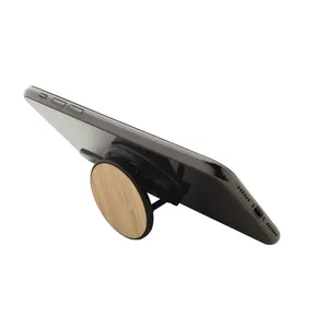 Porte-téléphone et porte-cartes en bambou personnalisé Bonabik pour la prise de notes - Product Image 2