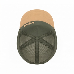 Gorra Trucker de Malla Verde Oliva con Visera Marrón, Impresión por Transferencia Térmica, Unisex, Casual, Transpirable, Impermeable, Ajustable, Venta al por Mayor - Product Image 6
