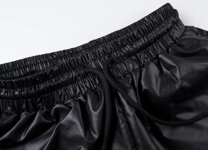 Shorts unisexe amples en toile non tissée brodée, avec cordon de serrage en nylon, séchage rapide, écologiques et respirants, vente en gros - Product Image 3