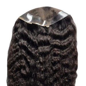 Cheveux Remy pour femmes, dentelle suisse, style vague profonde et vague naturelle, technique monofilament, Taz Hair Bd, dentelle indienne, base PU - Product Image 6