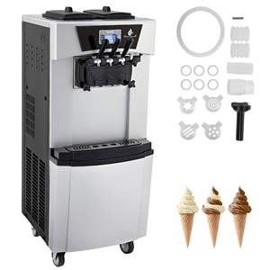 Compre 20-28L/H Máquina comercial automatizada de mesa de 3 sabores Máquina de helado de servicio suave de yogur barata a la venta - Product Image 1