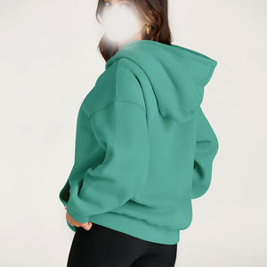 Venta al por mayor de logotipo personalizado y color para mujer de corte holgado cómodo estilo de calle sudaderas con capucha de manga larga de alta calidad de moda pulóver - Product Image 4