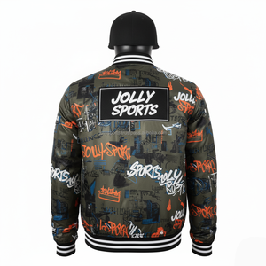 Polyester Satin femmes Bomber veste Streetwear couleur Olive Graffiti Logo personnalisé broderie chaleur impression femmes Bomber vestes - Product Image 2