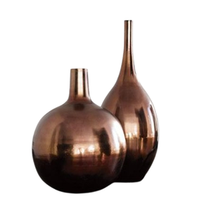 Accessoire de décoration intérieure fini brillant Vase à fleurs en métal personnalisé pour les fêtes de mariage Vase de table fait main à haute vente - Product Image 1