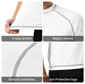 Compra equipo de protección contra sarpullidos de camuflaje de alta calidad para BJJ MMA Jiu Jitsu sublimación personalizada media manga protector contra sarpullidos para hombres - Product Image 3