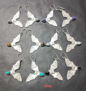 Fashionable Bohemian Gold Silver Plated Brass Hoop <b>Earrings</b> Handmade with Natural Stone Gemstone Crystal Elegant Bohemia Jewelry - Product Image 4