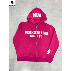 เสื้อฮู้ดผ้าฟลีซปักโลโก้ได้ตามต้องการของผู้ชายเสื้อสเวตเชิ้ตลำลองฤดูหนาวแบบลำลองเทคนิคการพิมพ์ลายนูนบนหน้าจอแบบ3D เทคนิคซักได้ - Product Image 5