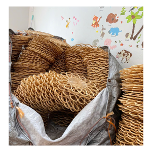 Mantel Individual de ratán hecho a mano colorido para decoración de boda-Mantel Individual de cargador de ratán tejido ecológico para sostener el plato - Product Image 3