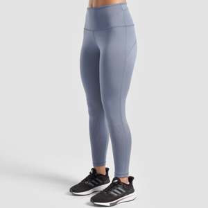 High-Waist Seamless Compression Leggings <b>Push</b>-up Custom Breathable Ankle-Length Made Spandex/Nylon <b>Light</b> Grey Dynamic Leggings - Product Image 3