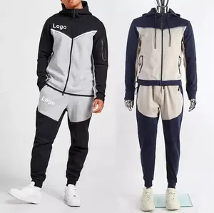 Vêtements de sport survêtements d'entraînement en polaire Gym Fitness Tech ensemble deux pièces pour hommes survêtement de jogging pour hommes - Product Image 1