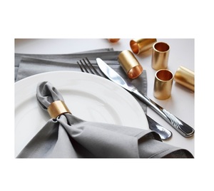 Anneau de serviette en métal, décoration de table élégante, fait à la main, réutilisable, porte-serviettes pour usage commercial - Product Image 2