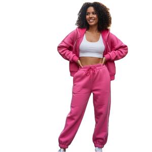 Otoño Invierno con capucha conjuntos de dos piezas Pantalones de mujer conjunto chándal Jogger sudaderas deportes cintura elástica Streetwear conjuntos a juego - Product Image 5