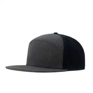 Toptan düşük adedi düz fatura donatılmış özel snapback spor gorras su geçirmez lazer kesim 6 panel beyzbol şapkası Melin kap şapka