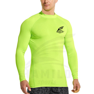 Chemise de compression sur mesure à col rond et style décontracté, manches longues avec motif uni, 100% coton, à personnaliser avec votre propre logo - Product Image 1