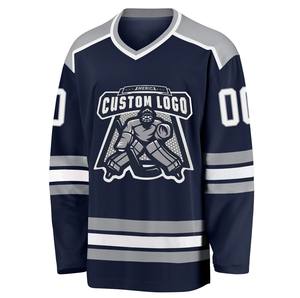 Camiseta de Hockey sobre Hielo Personalizada con Logotipo Impreso por Transferencia de Calor, 100% Poliéster, Secado Rápido y Antibacteriana, Unisex - Product Image 5