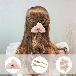 Outil d'extension de cheveux personnalisé pinces à cheveux multifonctionnelles en métal en forme de bec de canard pour le coiffage des sections pinces à boucles antidérapantes en acier inoxydable - Product Image 3