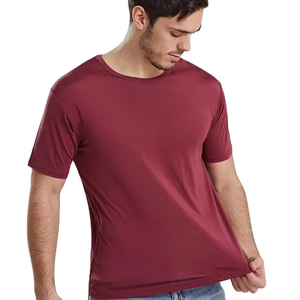 Nuevas camisetas de punto de algodón 2025 de verano 100% para hombres con impresión Digital cuello redondo colores sólidos diseño en blanco - Product Image 1