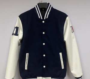 Chaqueta universitaria de béisbol bordada de manga de PU de lana con hombro largo de primavera y otoño para hombre americano Retro personalizada para hombre - Product Image 3