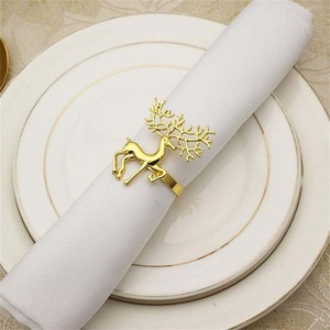 Wholesale Restaurant Hotel <b>Tablecloth</b> Napkin Ring Metal Spring Restaurant Table Decoration <b>Round</b> Pattern Modern Napkin Ring - Product Image 4