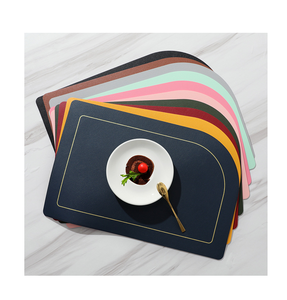 Napperons ronds en cuir de qualité supérieure pour la maison repas d'hôtel Snack tapis de Table tapis de dîner imperméables de haute qualité - Product Image 5