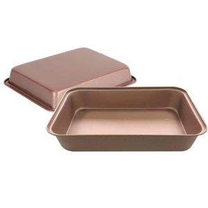 กระทะย่างสเตนเลสทรงสี่เหลี่ยมขนาด13.4นิ้วอุปกรณ์อบแบบสองชั้นไม่ติดกระทะ1.04ปอนด์กระทะย่างไก่งวง - Product Image 1