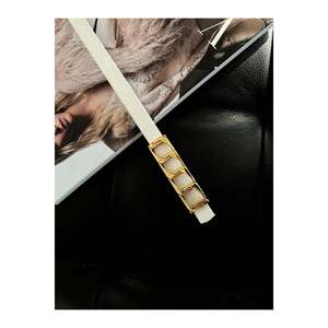 Ceinture fine à boucle pour femme, ceinture de pantalon, ceinture de veste, ceinture de robe, ceinture de chemise - BLANCHE - Product Image 3