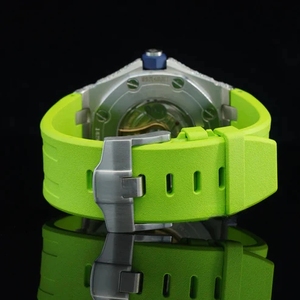 Moissanite glacée à la mode antique en acier inoxydable Mouvement ETA automatique en cristal de saphir en diamant Moissanite cloutée personnalisée - Product Image 4