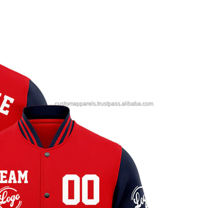Custom embroidery wool varsity jacket breathable windproof streetwear letterman <b>coat</b> for men - Product Image 4