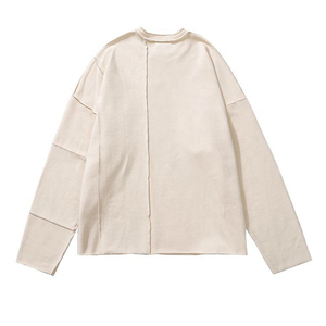 Vente en gros Fabricant de vêtements Logo personnalisé Sweat à capuche à ourlet brut lourd Sans poche Bord coupé Sweat à capuche à ourlet brut personnalisé - Product Image 3